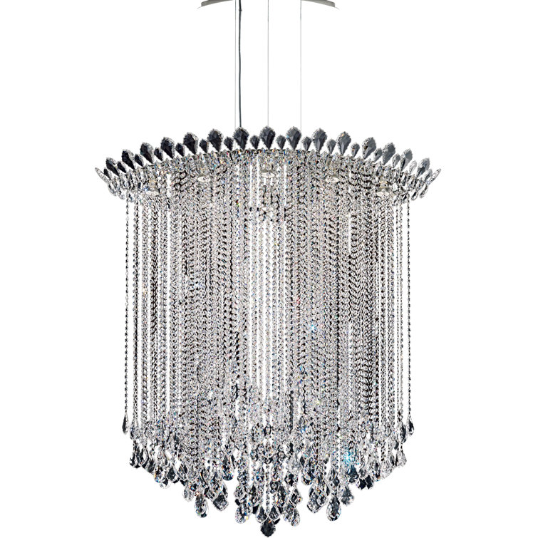 Trilliane 8-Light Clear Crystal Stainless Steel Chandelier