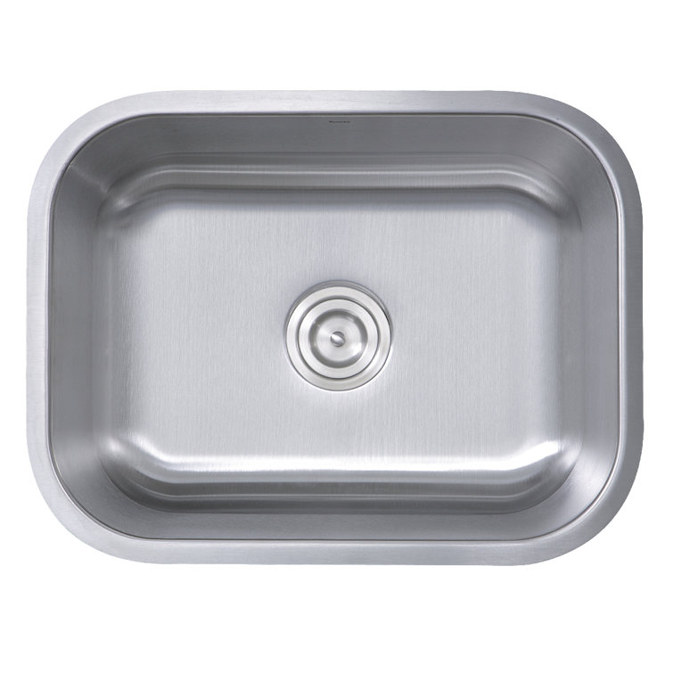 23'' Satin Stainless Steel Undermount Single Bowl Kitchen Sink