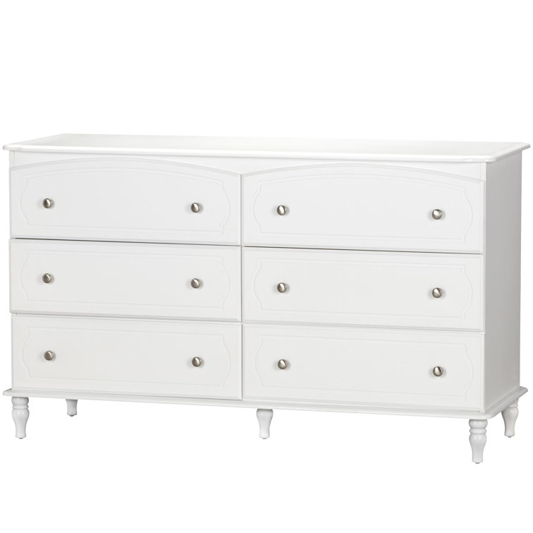 Elegant Rowan Valley Laren 6-Drawer Double Nursery Dresser in White