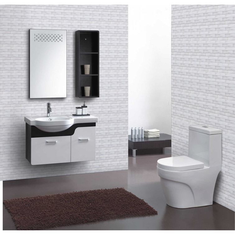 Super White Hand Painted Glass Subway Wall Tile