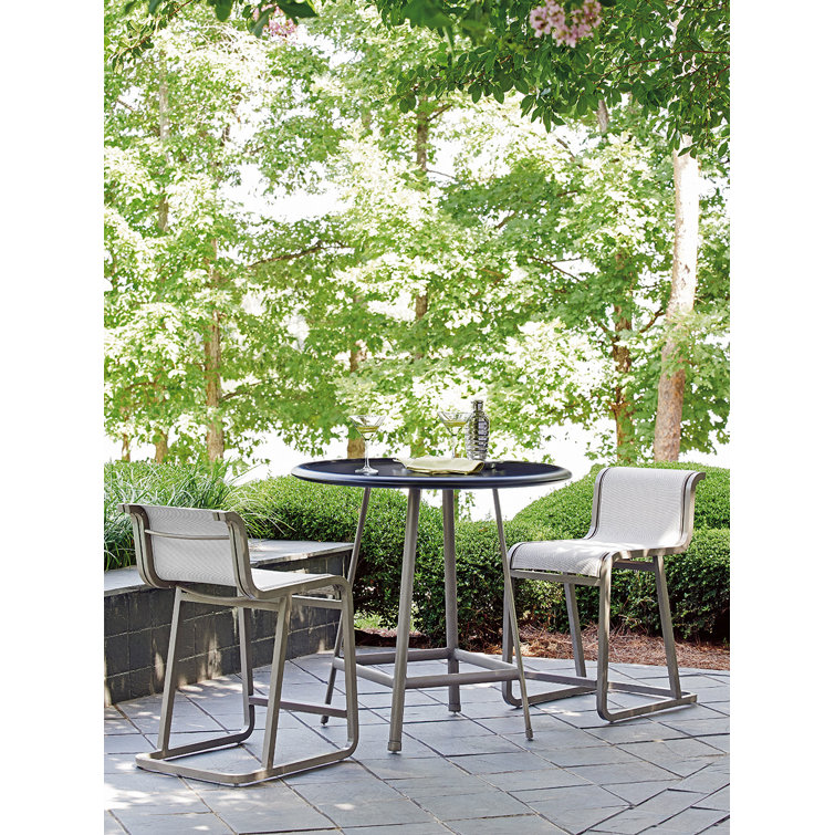 Contemporary Gray Cushioned 34" Counter Stool