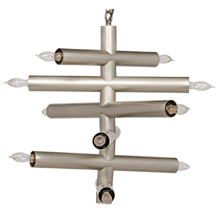 Black 25" Sputnik Plug-in Chandelier