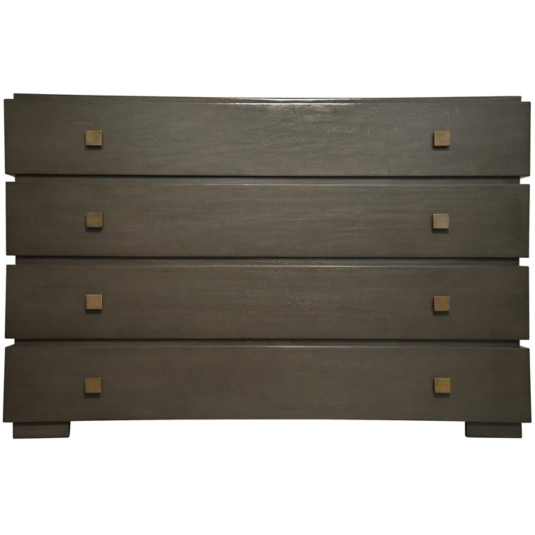 Hofman Solid Mahogany 4-Drawer Dresser in Rich Brown