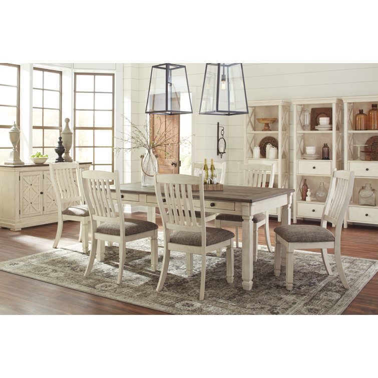Bolanburg 72'' Rustic Brown and White Farmhouse Dining Table