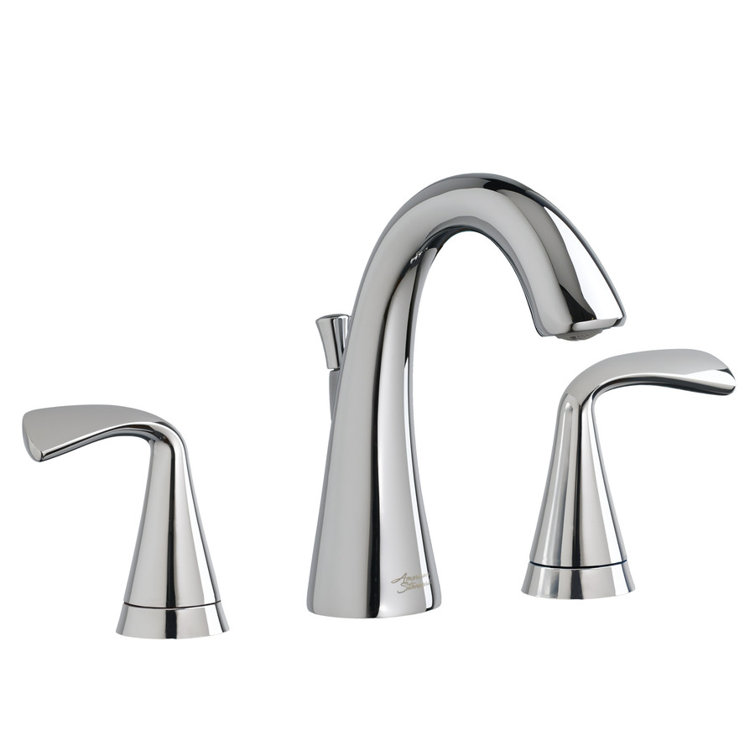Fluent Polished Chrome Double Handle Widespread Bathroom Faucet
