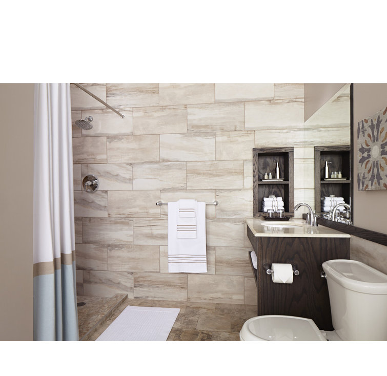 Fluent Polished Chrome Double Handle Widespread Bathroom Faucet