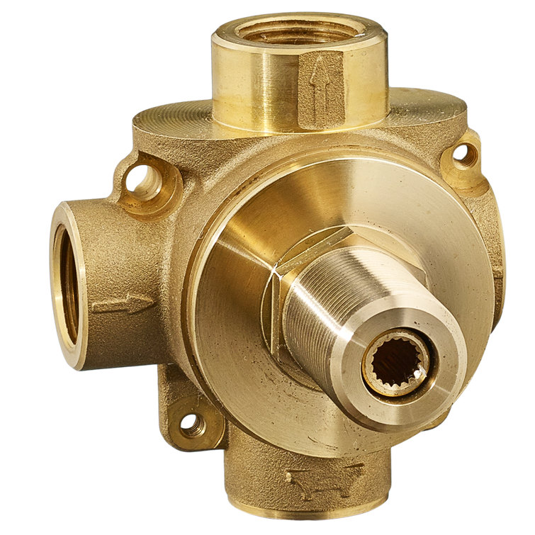 American Standard Solid Brass 1-Inch 2-Way In-Wall Diverter Valve