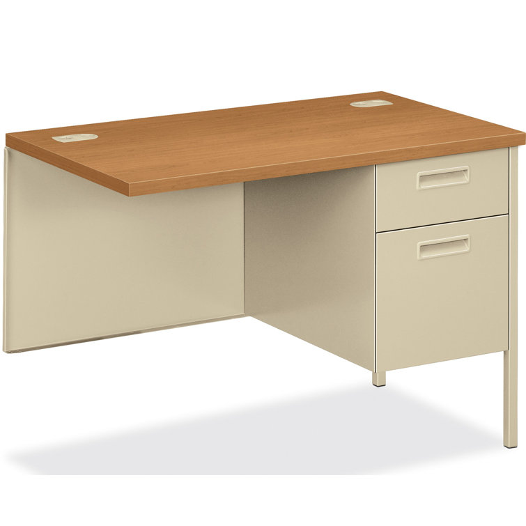 Metro Classic 42" Putty Steel Desk Return with Cable Management