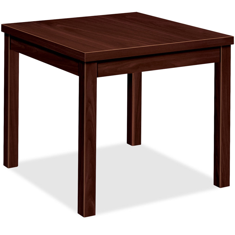 Mahogany Thermal-Fused Laminate Square End Table