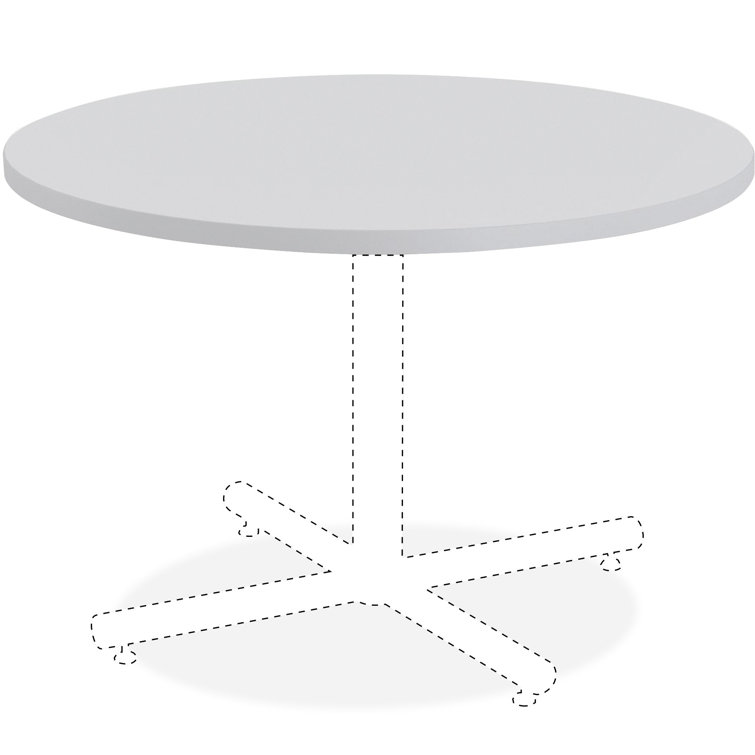 Light Gray Laminate Round Table Top with PVC Edge
