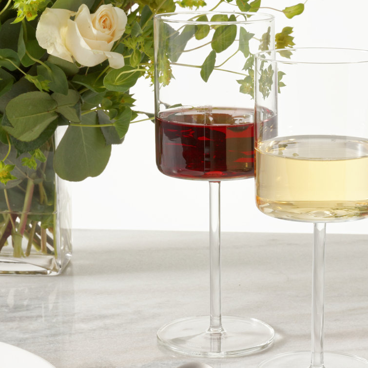 Modo 14.9 oz Clear Titanium Crystal Wine Glass Set