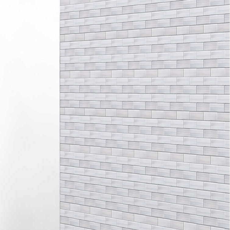 Super White Hand Painted Glass Subway Wall Tile