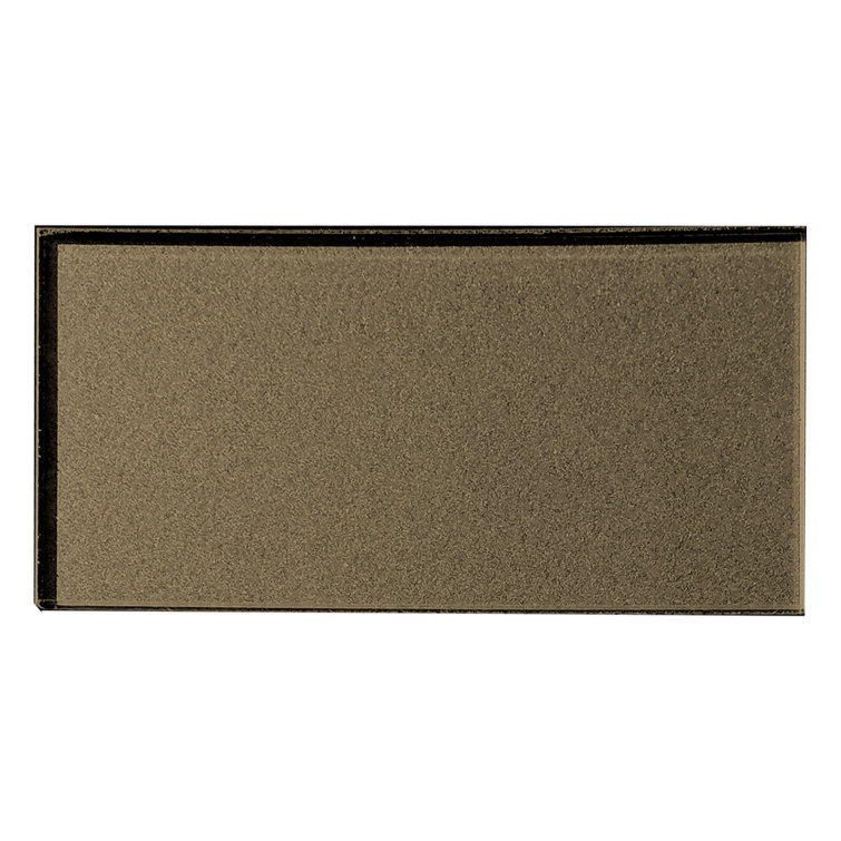 Bronze Glossy 3x6 Glass Subway Wall Tile