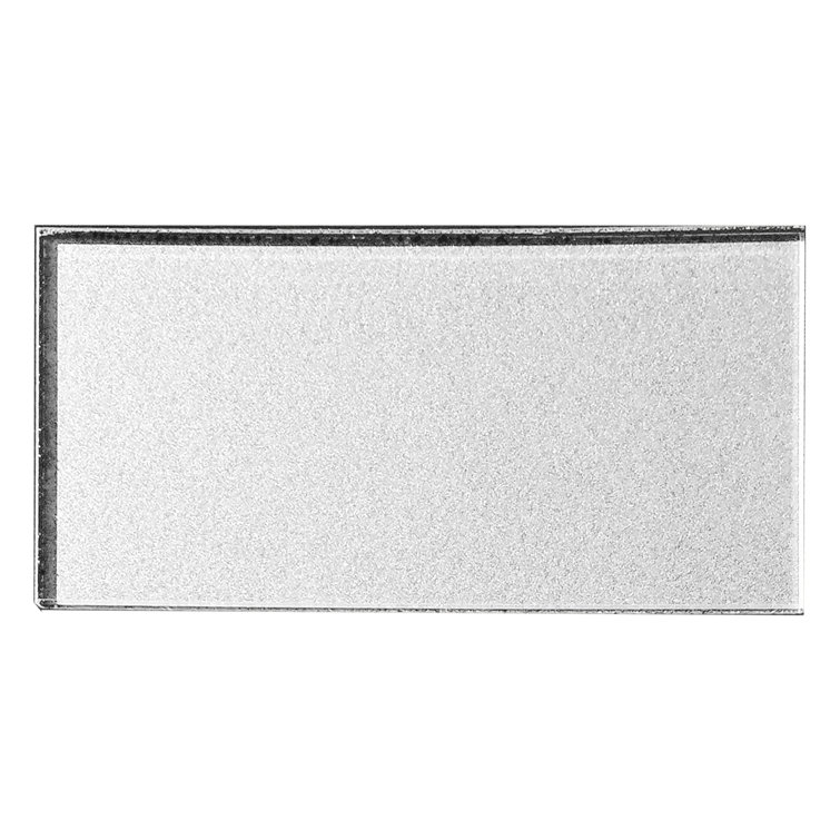 Forever Glossy Silver Glass Subway Wall Tile 3 x 6 Inch