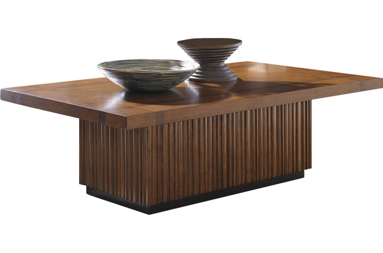 Transitional Brown Walnut Rectangular Cocktail Table