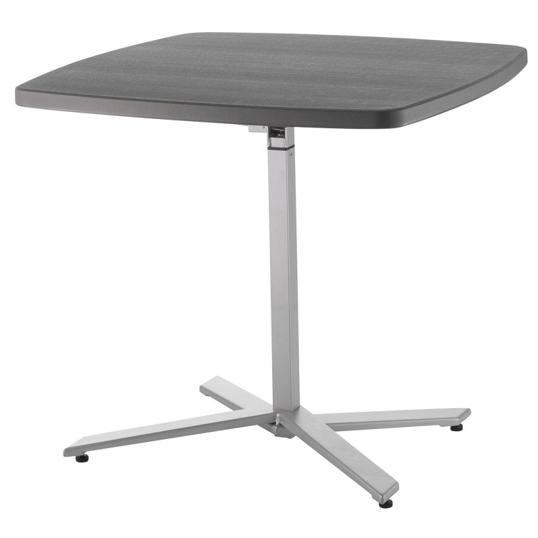 Charcoal Slate Contemporary Adjustable Bar Height Cafe Table