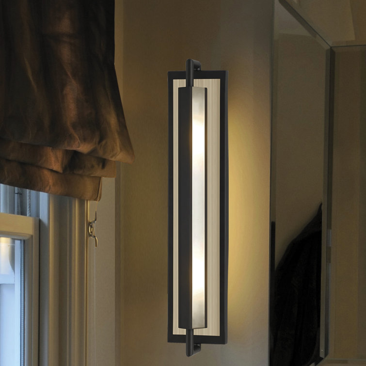 Oil Rubbed Bronze Rectangular Dimmable Wall Sconce
