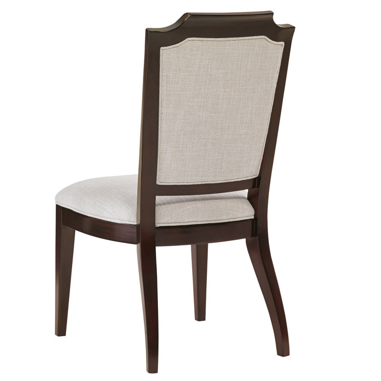 Transitional Ivory Upholstered Wood Side Chair 20.5"