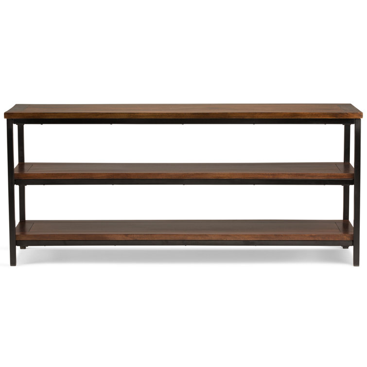 Skyler 60'' Dark Cognac Brown Industrial Mango Wood TV Stand