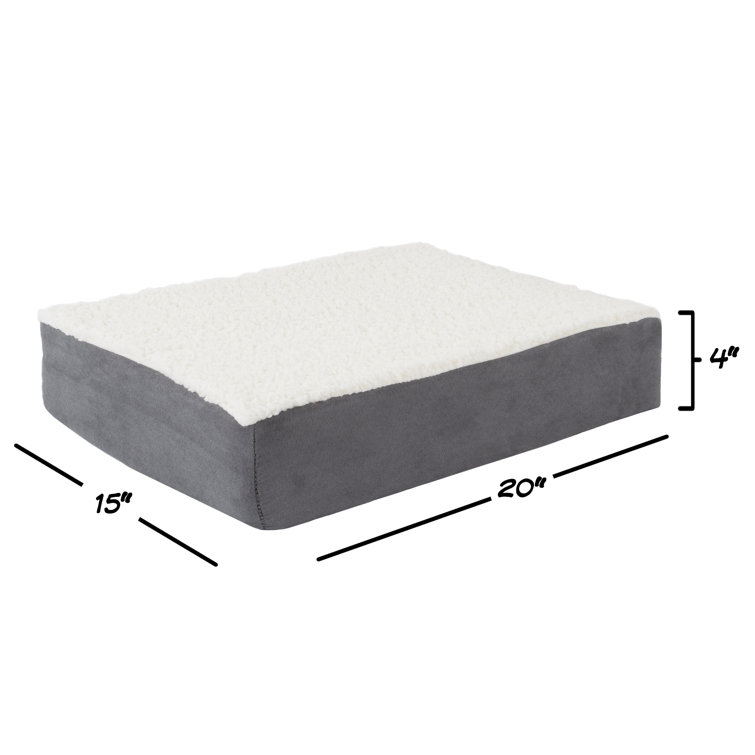 Small Gray Orthopedic Memory Foam Pet Bed