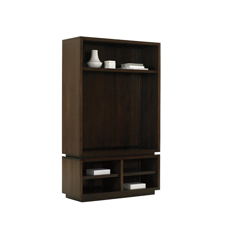 Transitional Thurston Adjustable Brown Walnut Bookcase