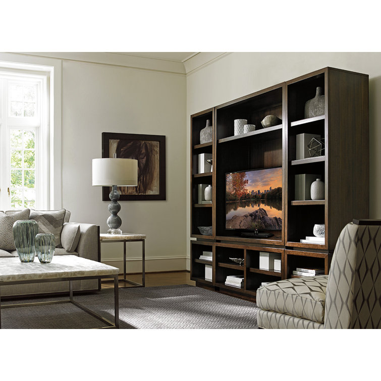 Transitional Thurston Adjustable Brown Walnut Bookcase