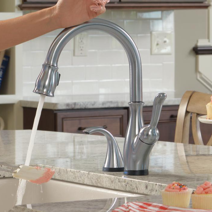 Arctic Stainless Steel Pull-Down Kitchen Faucet with Touch Control