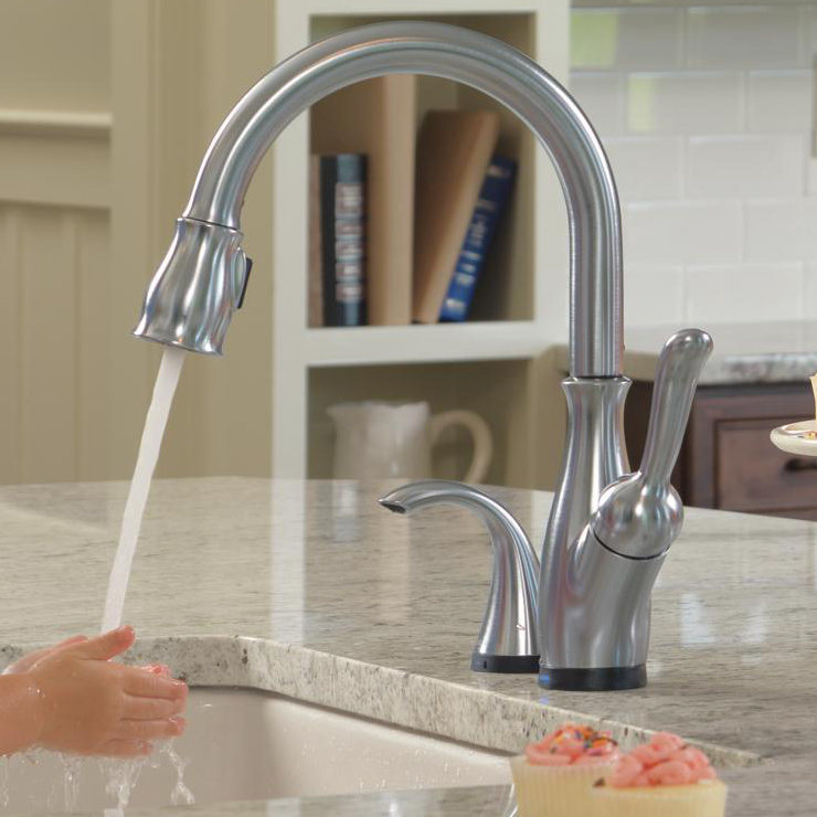 Arctic Stainless Steel Pull-Down Kitchen Faucet with Touch Control