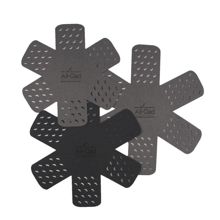 Black and Gray Polyester Cookware Protector Set, 18-inch