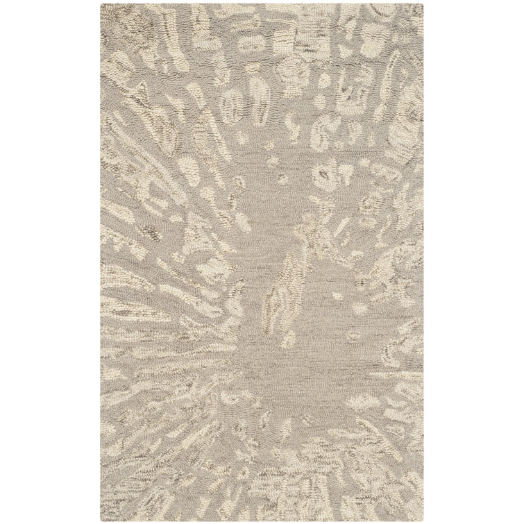 Winter Taupe Hand-Tufted Wool and Viscose 4' x 6' Rug
