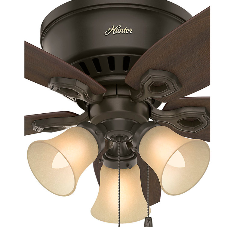42" Bronze Low Profile Ceiling Fan with LED Light Kit