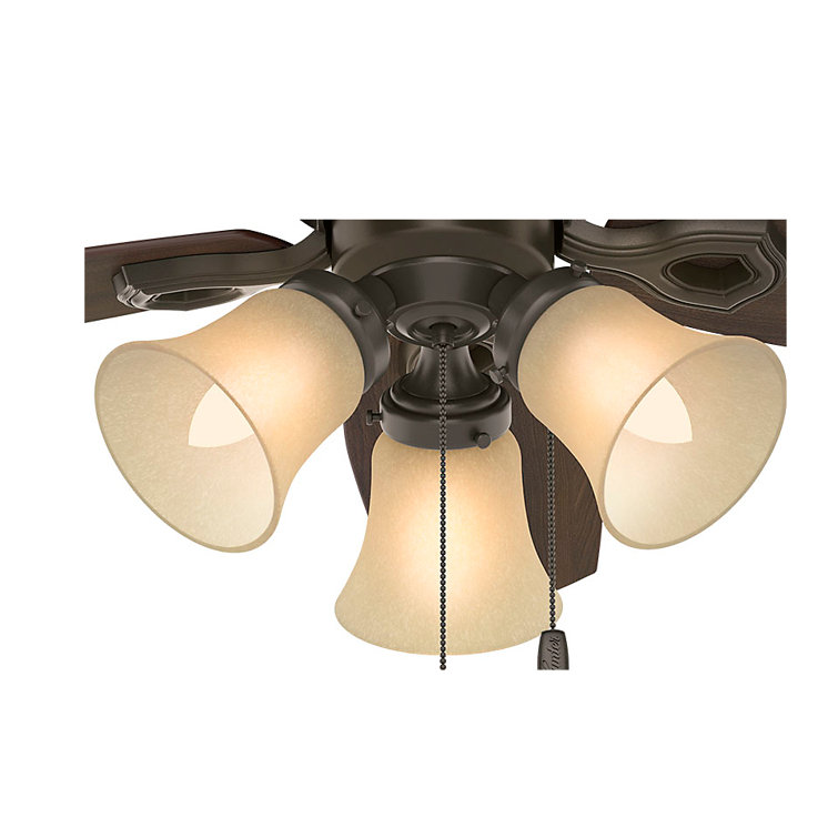 42" Bronze Low Profile Ceiling Fan with LED Light Kit
