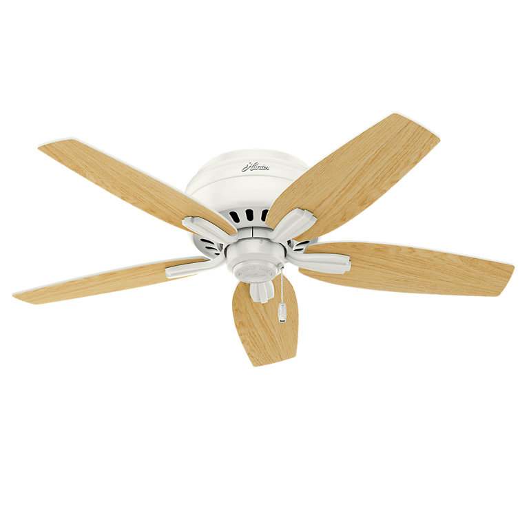 Fresh White 42" Low-Profile LED Ceiling Fan with Whisper-Quiet Motor