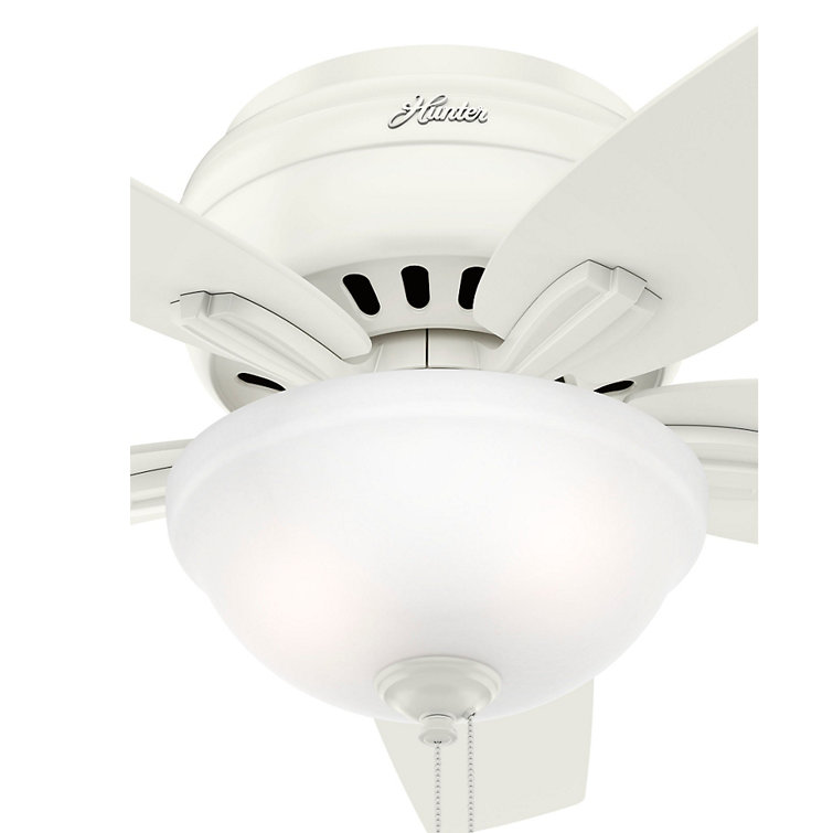 Fresh White 42" Low-Profile LED Ceiling Fan with Whisper-Quiet Motor