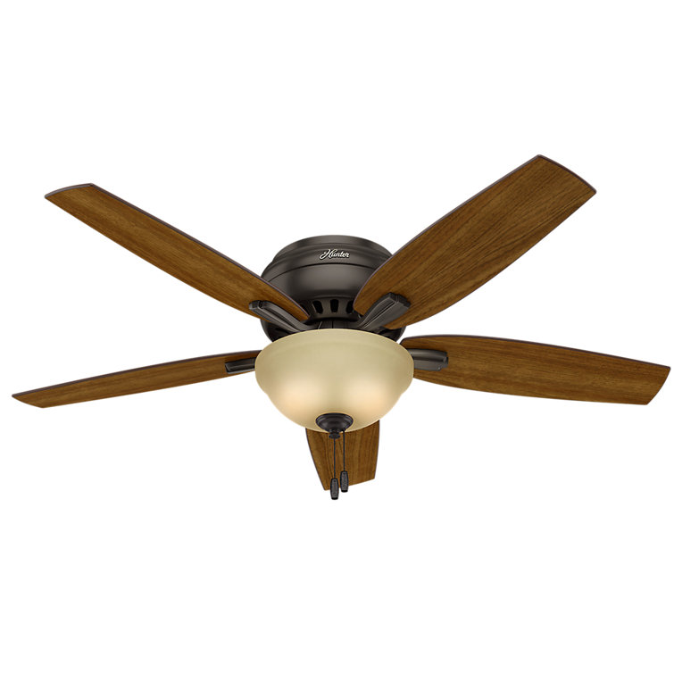 52" Premier Bronze Low Profile Ceiling Fan with LED Light