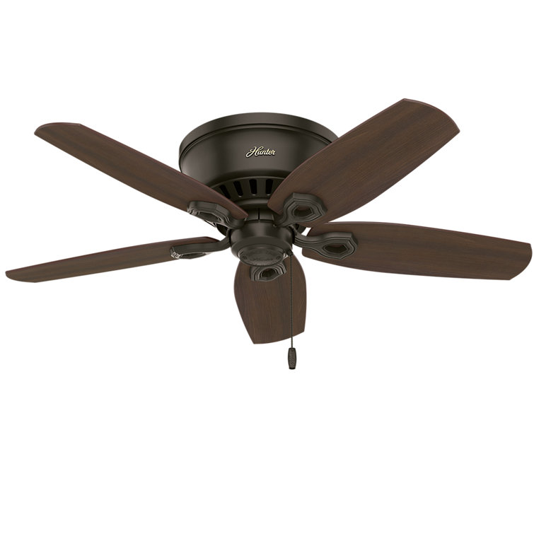 42" Bronze Low Profile Ceiling Fan with LED Light Kit