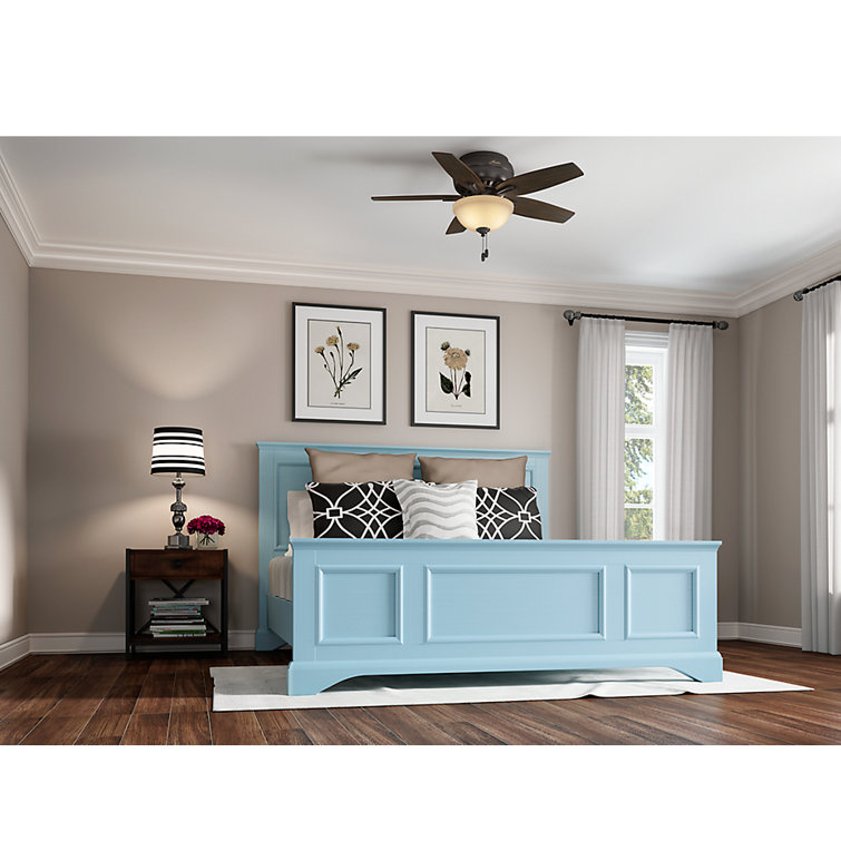 42" Bronze Low Profile Ceiling Fan with LED Light and Remote