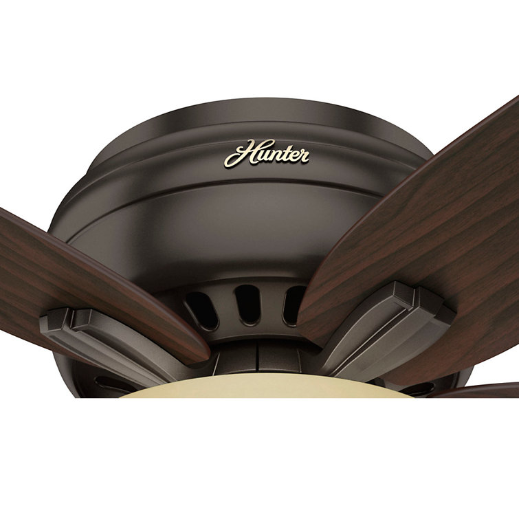42" Bronze Low Profile Ceiling Fan with LED Light and Remote