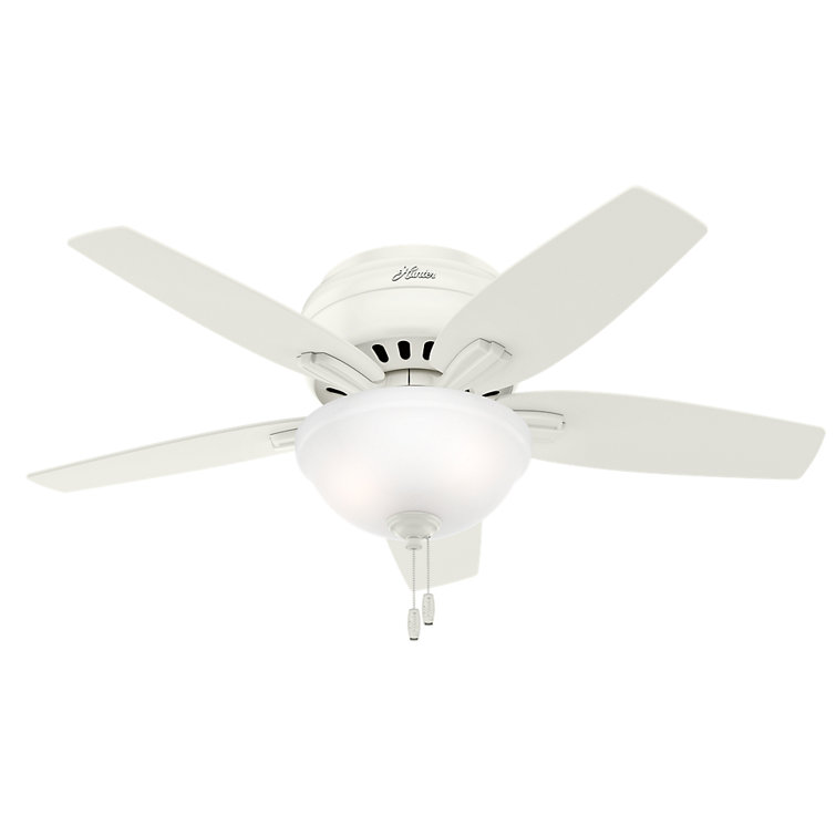 Fresh White 42" Low-Profile LED Ceiling Fan with Whisper-Quiet Motor