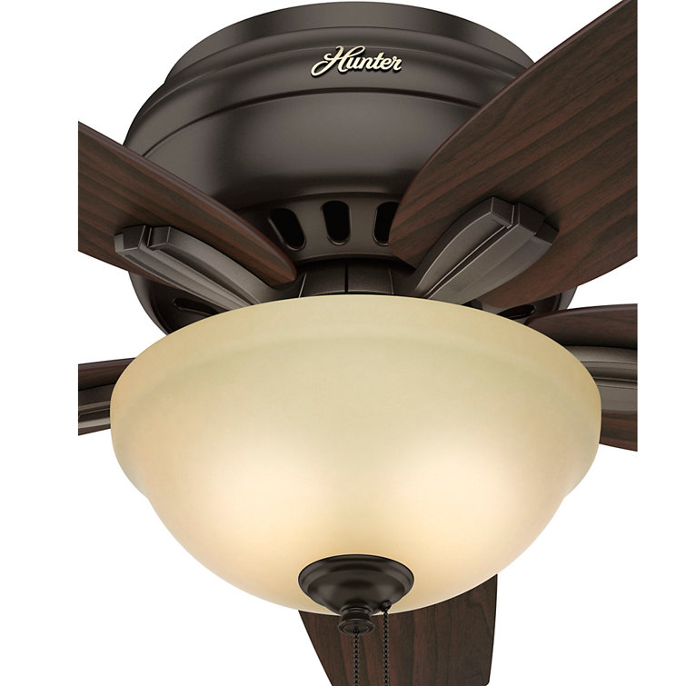 42" Bronze Low Profile Ceiling Fan with LED Light and Remote