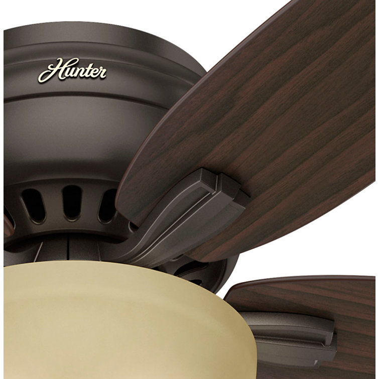 52" Premier Bronze Low Profile Ceiling Fan with LED Light