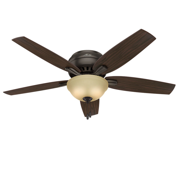 52" Premier Bronze Low Profile Ceiling Fan with LED Light