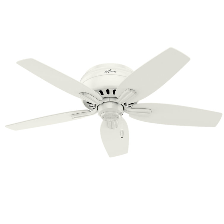 Fresh White 42" Low-Profile LED Ceiling Fan with Whisper-Quiet Motor