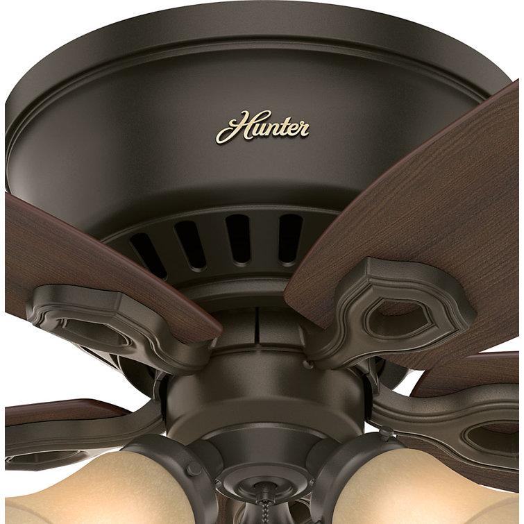 42" Bronze Low Profile Ceiling Fan with LED Light Kit