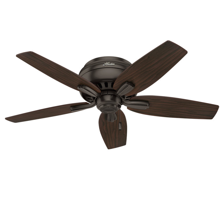 42" Bronze Low Profile Ceiling Fan with LED Light and Remote