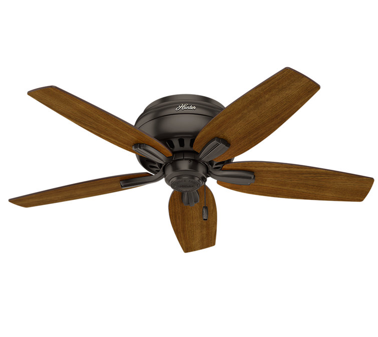 42" Bronze Low Profile Ceiling Fan with LED Light and Remote