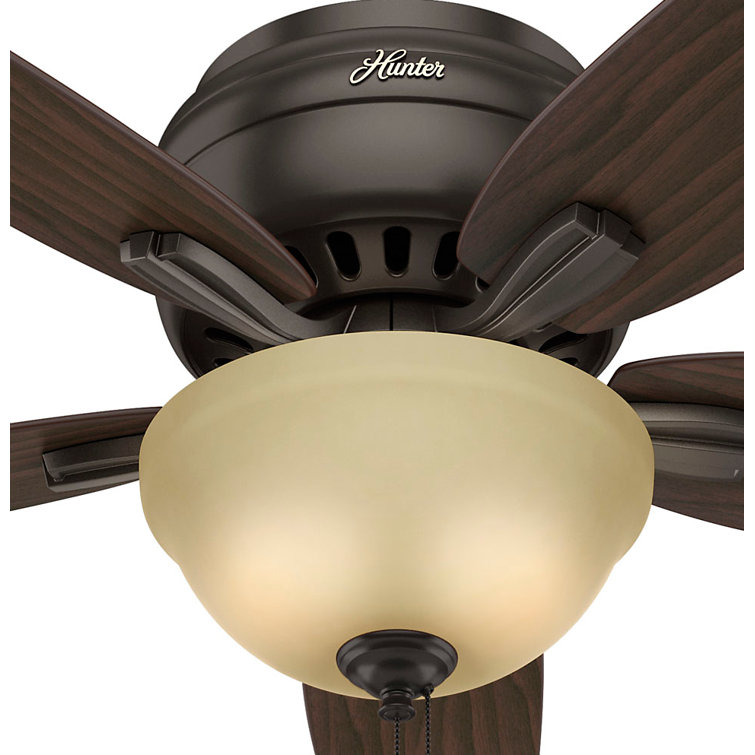 52" Premier Bronze Low Profile Ceiling Fan with LED Light