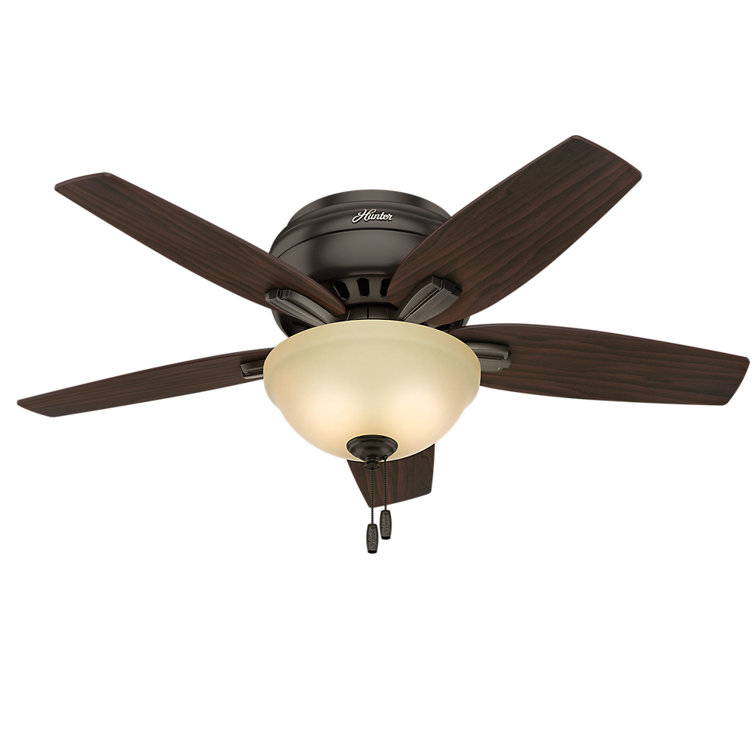 42" Bronze Low Profile Ceiling Fan with LED Light and Remote