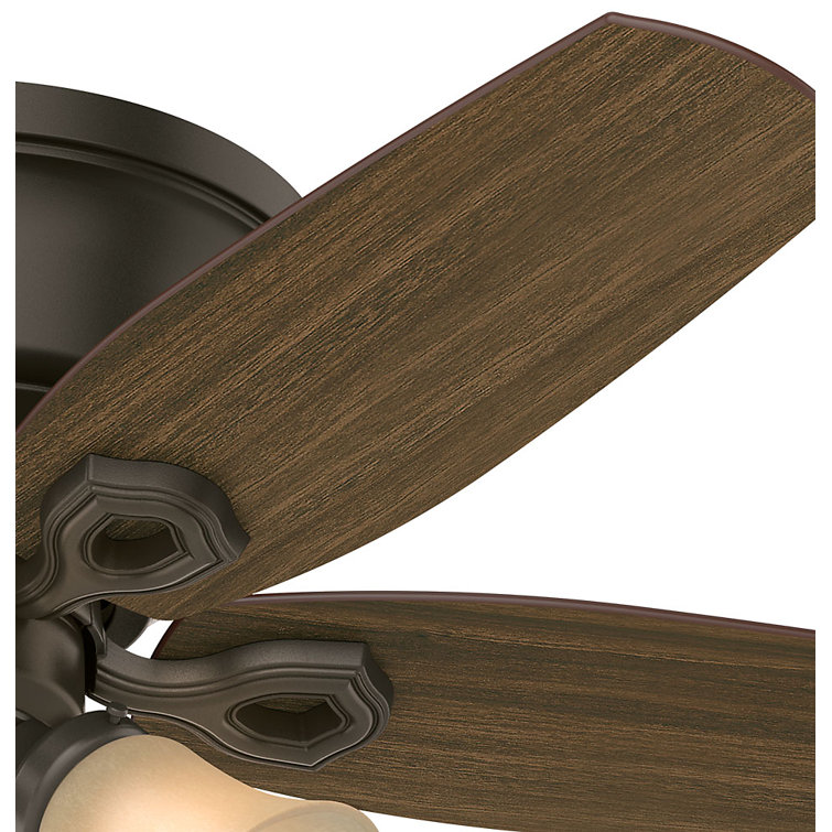 42" Bronze Low Profile Ceiling Fan with LED Light Kit