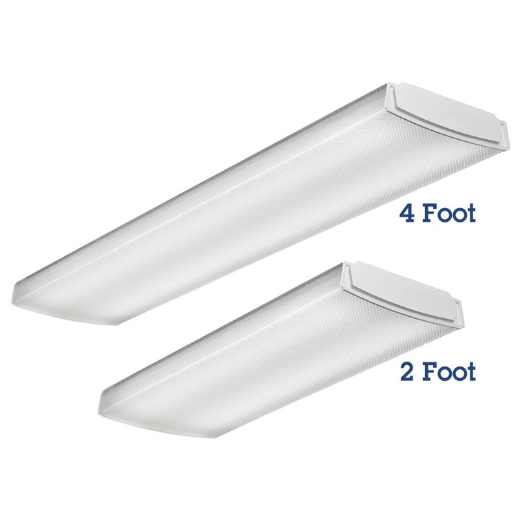 Sleek 4ft White Steel LED Wraparound Light with Acrylic Diffuser